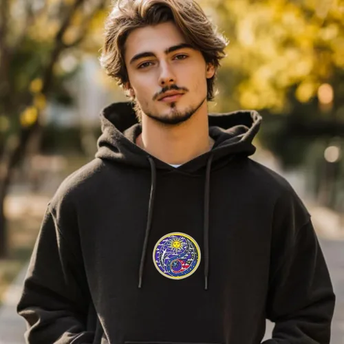 Miniatura 4 de Hippie Boho Sun Moon Yin Yang - Parche tejido para planchar
