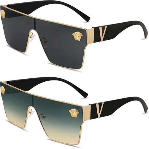 Miniatura 21 de Allarallvr Gafas de sol cuadradas de gran tamaño para mujeres hombres vintage de moda clásica gafas de sol de sol para mujer AR82087