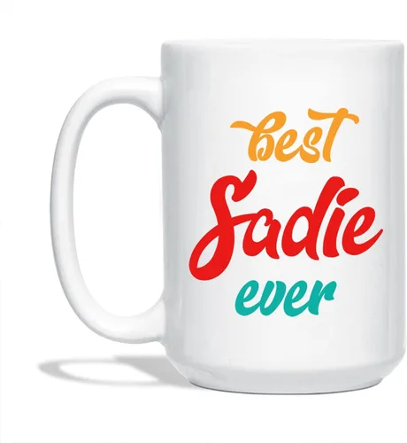Miniatura 10 de Tazas de café blancas personalizadas con nombre, taza con nombre personalizado con inicial, taza de cerámica floral personalizada, regalo