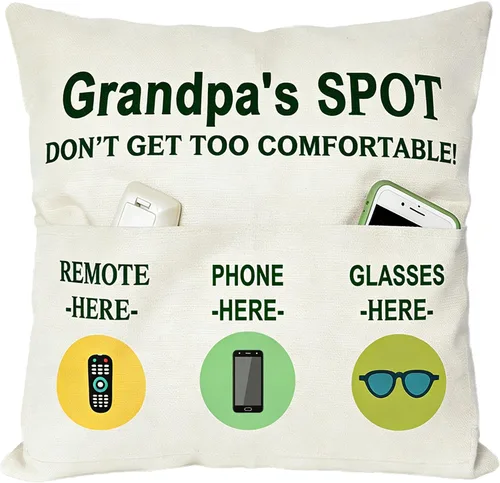 Miniatura 13 de ZUYUROU Regalos para Tía, Fundas de Cojín Decorativo de 2 Bolsillos "Auntie's Spot" de 18x18 Pulgadas + Cuchara Grabada, Regalos para el Día
