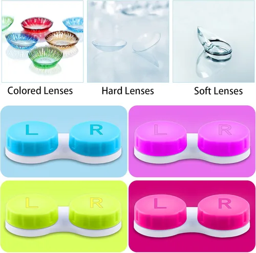 Miniatura 3 de VOCOOL Juego de herramientas portátiles para lentes de contacto de 16 piezas, insertador/removedor y pinzas con punta suave, mini caja de contacto