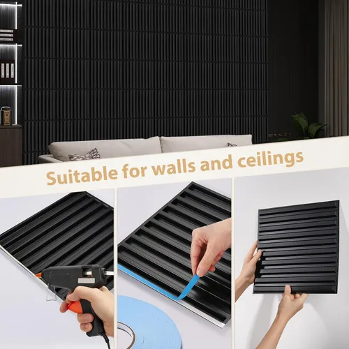 Miniatura 3 de Heikki Paquete de 30 Paneles de Pared 3D para Decoración de Pared Interior, Paneles de Pared con Textura de Flores de PVC para Sala de Estar