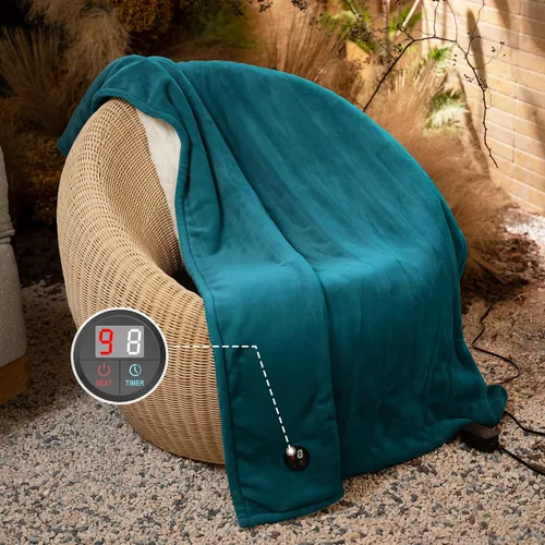 Miniatura 2 de GOTCOZY Manta Térmica Eléctrica 50 x 60 pulgadas - Manta Eléctrica con Botón de Un Toque 10 Niveles de Calefacción y 9 Ajustes de Tiempo Manta