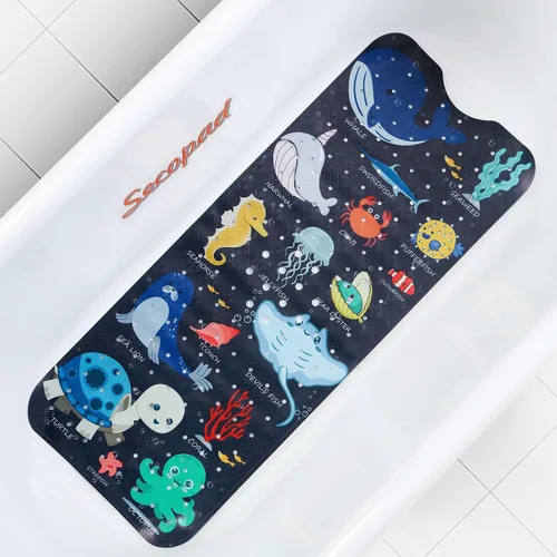 Miniatura 7 de Secopad Alfombra de Baño para Bañera Antideslizante, Lavable a Máquina, Alfombra Antideslizante de Dibujos Animados para Bañera de Bebé y Ducha