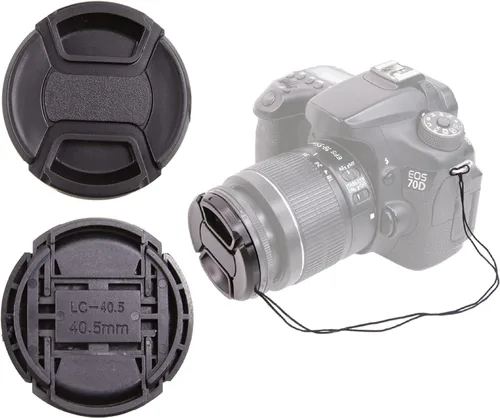 Tapa de lente frontal a presión para Canon, Nikon, Sony, Pentax, todas las lentes DSLR + anillo de enfoque de lentes de cámara de diseño