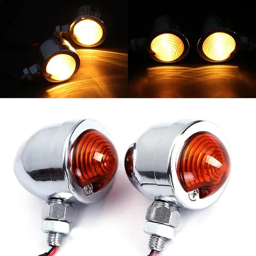 Miniatura 9 de INNOGLOW foco de luz de giro para motocicleta, lente ámbar universal, luces indicadoras intermitentes para motocicletas personalizadas Suzuki Style-1