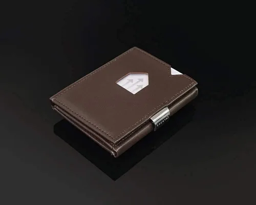 Miniatura 9 de EXENTRI Billetera Trifold de cuero - bloqueo RFID con clip de bloqueo de acero inoxidable