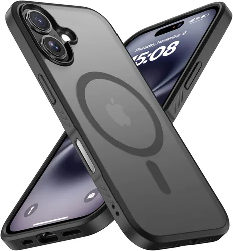 Miniatura 9 de CellEver Funda magnética fuerte para iPhone 15 Pro [protección de cámara] [prueba de caídas de grado militar] [compatible con MagSafe] Funda delgada