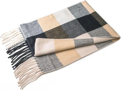 Miniatura 107 de Alpine Swiss Bufanda a cuadros para hombre, ultra suave, chal de invierno, cálido, ligero, para clima frío