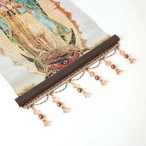 Miniatura 4 de HZMAN Pintura de la Virgen María Tejido Retro Hecho a Mano Arte de Pared Decorativo Santa Nuestra Señora de Guadalupe Imagen Estética para Sala