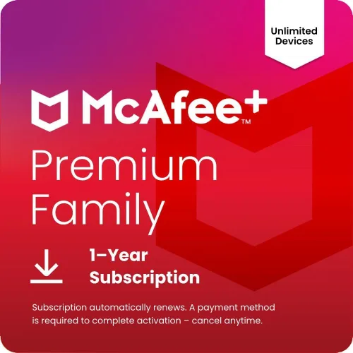 McAfee + Familia Premium 2023 | Dispositivos ilimitados | Seguridad premium | Monitoreo de identidad mejorado | Protección de privacidad en línea |