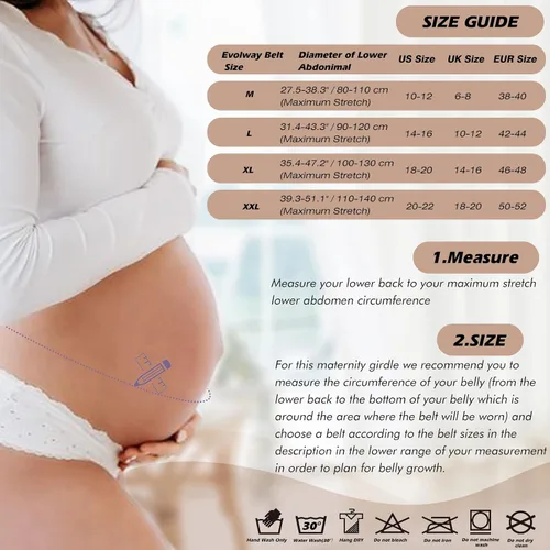 Miniatura 2 de Bandas para el vientre para mujeres embarazadas – Cinturón de maternidad Soporte de embarazo – Carpeta abdominal transpirable, soporte de espalda