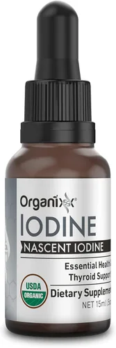Organixx Suplemento de yodo, gotas líquidas nacientes orgánicas, concentrado de yodo puro para hombres y mujeres, sin gluten, vegano, sin OMG, hecho