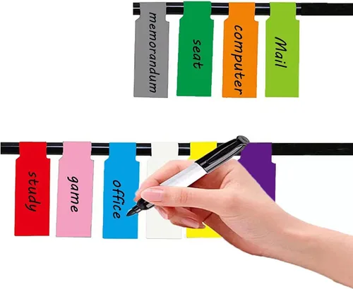 300 etiquetas para cables, etiquetas de cable de colores de 10 colores, autoadhesivas, impermeables, para cables, etiquetado de impresoras láser,
