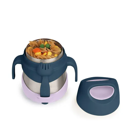 Miniatura 15 de b.box Tarro de alimentos aislado con tenedor para niños pequeños, recipiente fácil de abrir, acero inoxidable, más de 5 horas de temperaturas