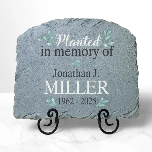Miniatura 3 de Let's Make Memories Piedra conmemorativa personalizada para jardín, condolencias, pérdida de un ser querido, marcador de tumba, condolencias