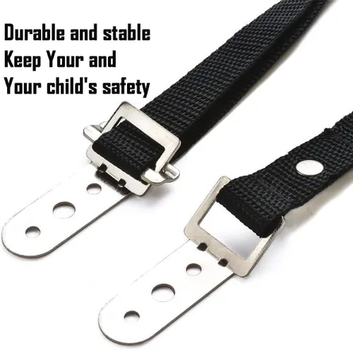 Miniatura 5 de Correas de TV ajustables antipuntas, seguridad para pantalla plana, anclaje de metal de doble cable resistente para protección de bebés y mascotas