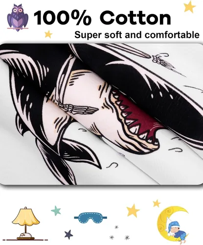 Miniatura 5 de Boys Pajamas 4 Pieces Long Set 100% Cotton Sleepwear Size 18 Months-12 Years