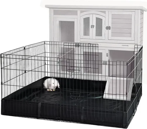 GUTINNEEN Jaula para Mascotas de Conejo Correr Extensión Interior Pequeño Corral para Animales (Solo Corral)