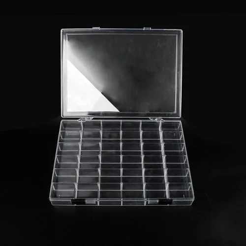 Miniatura 3 de Caja organizadora de plástico transparente de 36 rejillas, contenedor de almacenamiento de manualidades para organizador de cuentas, arte