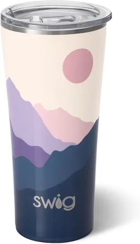 Miniatura 49 de Swig Life - Vaso de 22 oz con aislamiento térmico, vaso de café con tapa, apto para portavasos, apto para lavavajillas, acero inoxidable, taza