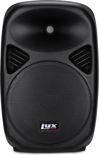 LyxPro Sistema PA de 12" Potente Sistema de Altavoces Activos Portátiles Compactos con Ecualizador, Bluetooth, Ranura para Tarjeta SD, USB, MP3,