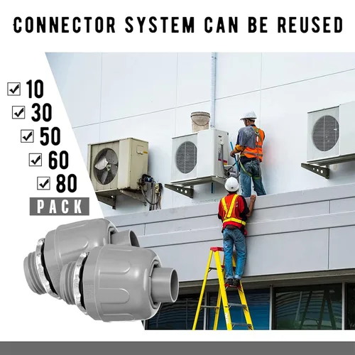 Miniatura 6 de Conector hermético de líquido de 1/2 pulgada, accesorios de conducto eléctrico de PVC, conector de conducto flexible de 180 grados para el hogar