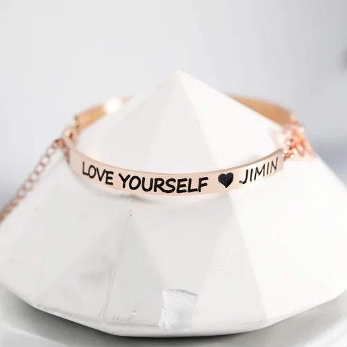 Miniatura 3 de G-Ahora Kpop BT Bangtan Boys Bracelet to Love Yourself Army Never Mind Charm Bracelet Inspirational Gift BT Lover Fans Jewelry Gift for BT Fans Girl
