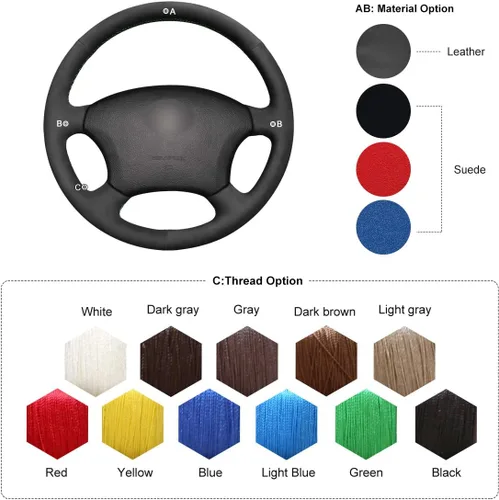Miniatura 7 de MEWANT Funda para volante para Toyota Tacoma Tundra 4Runner Sienna Highlander Sequoia Land Cruiser Prado 120 Land Cruiser Hilux LS400 GX GX470