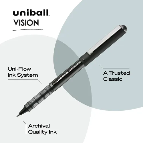 Miniatura 3 de uni-ball Vision - Bolígrafos con micropunta (1/64 de pulgada), color negro, 4