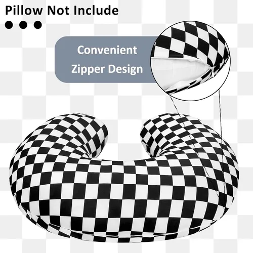 Miniatura 3 de DILIMI Funda de almohada de lactancia, funda elástica extraíble para almohadas de lactancia, funda ultra suave y cómoda para bebé niña y niño, negro