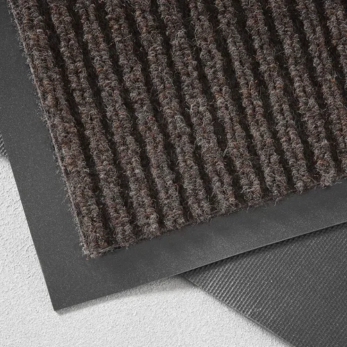 Miniatura 6 de Consolidated Plastics Tapete para secar con cepillo - Hecho en EE. UU., alfombra resistente para puerta comercial para entradas de Marrón