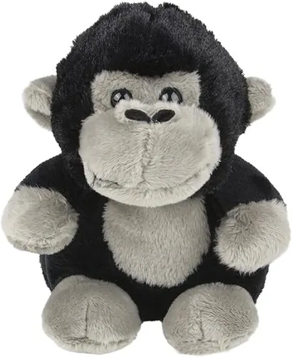 Miniatura 4 de Gorro de animal del zoológico, suave y acogedor animal de peluche con ojos de plástico duro para niños, 5 pulgadas (gorro de oso negro)