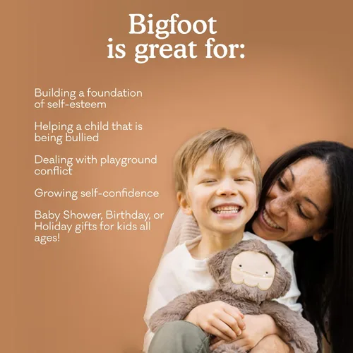 Miniatura 4 de Slumberkins Bigfoot Snuggler & 2 Board Books - Paquete completo Juguete de peluche suave para mayores de 0 años Mejora la autoestima