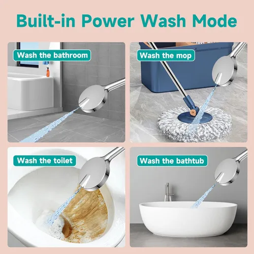Miniatura 6 de Cabezal de ducha filtrado de 15 cm con mango, cabezal de ducha de alta presión de 6 modos con filtro para agua dura, cabezal de ducha desmontable