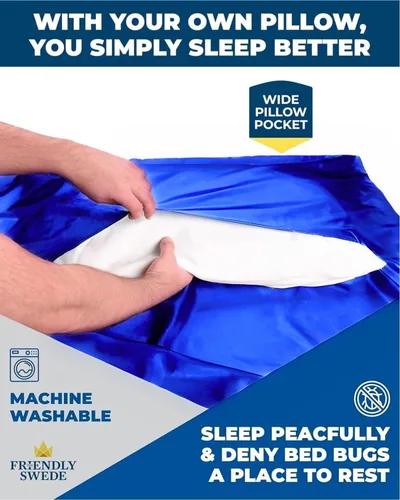 Miniatura 3 de The Friendly Swede Sleeping Bag Liner - Cold Weather Microfiber or Ultralight Polyester Adult Sleep Sack in 3 Sizes- for Hotel and Camping Sheets