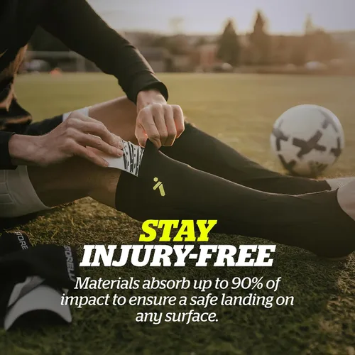 Miniatura 3 de Storelli BodyShield Espinilleras, Mangas de Espinilleras de Compresión Premium para Jugadores de Fútbol, Resistentes a los Rayos UV, Unisex, 1 Par