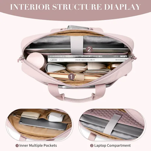 Miniatura 4 de Bolsa de mano para laptop para mujer, bolsa de mano informal para profesores de negocios, bolsa cruzada A-Rosa