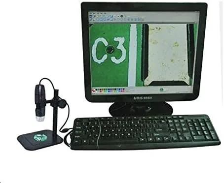 Miniatura 2 de BANGWEIER Microscopio digital USB portátil 20X ~ 800X aumento mini microscopio cámara lupa con soporte