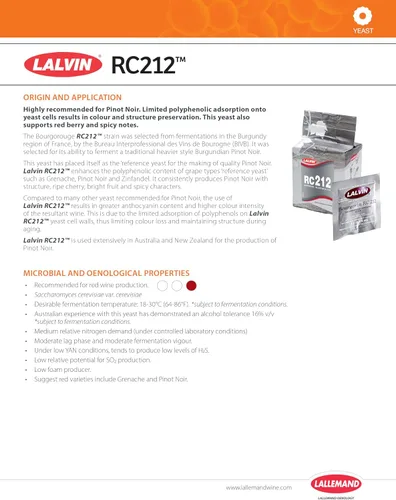 Miniatura 7 de Lalvin RC-212 Bourgovin