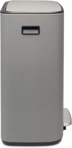 Miniatura 3 de Brabantia Bo Bote de Basura con Pedal Step-On - Cubo Interior de 16 Galones (Gris Concreto Mineral) Bote de Basura para Desechos/Reciclaje, Mineral