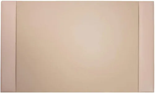 Miniatura 7 de DACASSO Almohadilla de escritorio de cuero sintético con rieles laterales - Secante de escritorio de cuero de lujo para escribir - Protector Borgoña