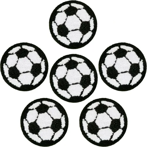 Parches de felpilla para fútbol, 6 piezas, parches para planchar, para deporte, fútbol, para manualidades, chaquetas, ropa, vestido, sombrero,