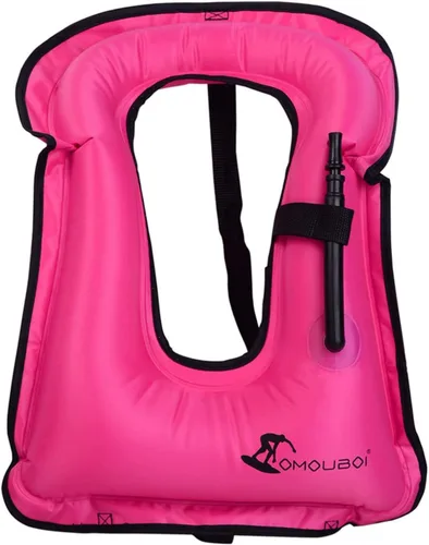 Miniatura 8 de OMOUBOI Chaleco inflable de esnórquel, chaleco de natación para adultos, chaleco de esnórquel, chaqueta de flotabilidad inflable, chaquetas de buceo