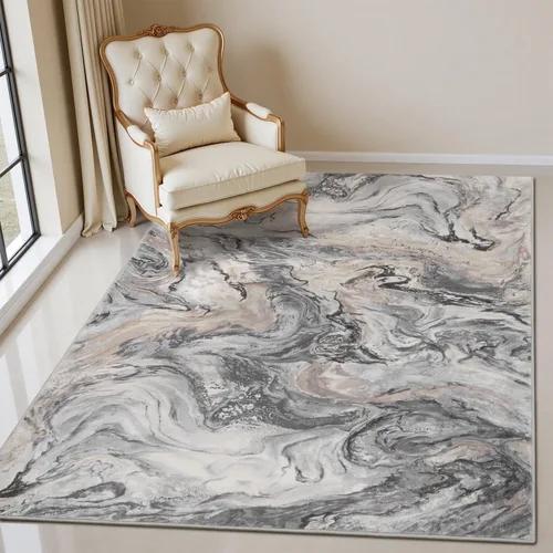 Miniatura 18 de Alfombras de área de 9 x 12 pies para sala de estar, moderna alfombra abstracta para dormitorio, contemporánea, lavable a máquina, alfombra grande