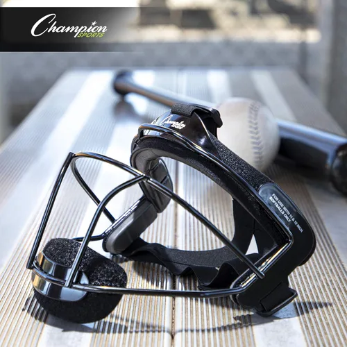 Miniatura 5 de Champion Sports Máscara facial de sóftbol de acero – Máscara de campo duradera para jóvenes y adultos, protección para jugar en interiores