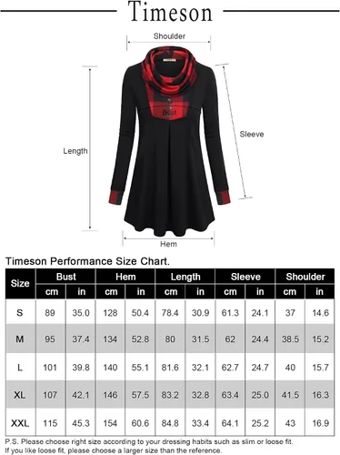 Miniatura 6 de Timeson Túnicas de manga larga con cuello redondo para mujer, sudaderas de invierno para mujer