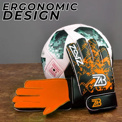 Miniatura 3 de ZABZ Guantes de portero para jóvenes, guantes de fútbol para niños, guantes de fútbol para niños, con agarre extra, protección de palma y muñeca