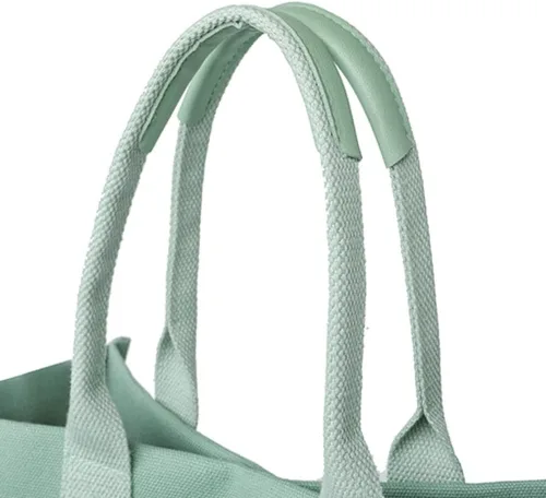 Miniatura 7 de Obosoyo Bolso de lona para mujer, bolso de mano grande de lona para el trabajo, bolso cruzado casual para viajes diarios