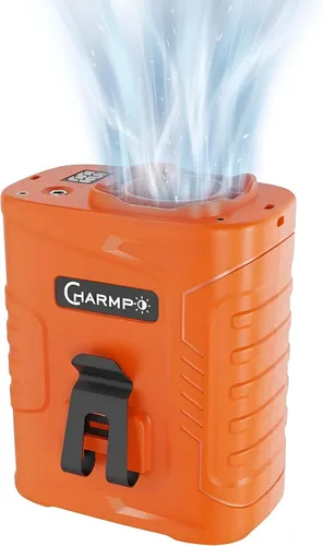 Miniatura 18 de Ventilador de cintura portátil – Batería de 6000 mAh, 3 velocidades, flujo de aire fuerte, hasta 16 horas de tiempo de trabajo, ventilador portátil
